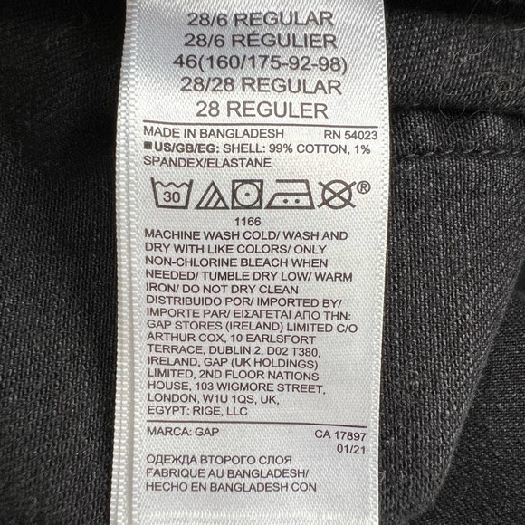 Gap High Rise Black Denim Bermuda Shorts Raw Hem Cut Off - Picture 5 of 6